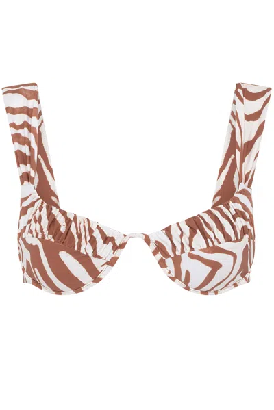 Wild Lovers London Women's Neutrals / Brown Koa Bikini Top