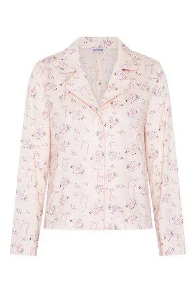 Wild Lovers London Women's Pink Celeste Pyjama Shirt
