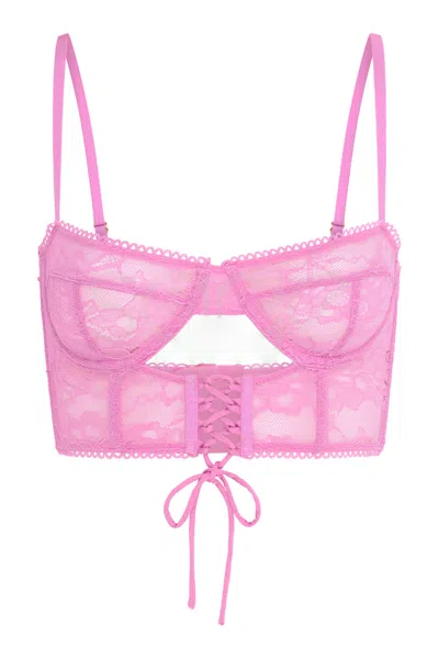 Wild Lovers London Women's Pink / Purple Valentina Bustier In Pink/purple