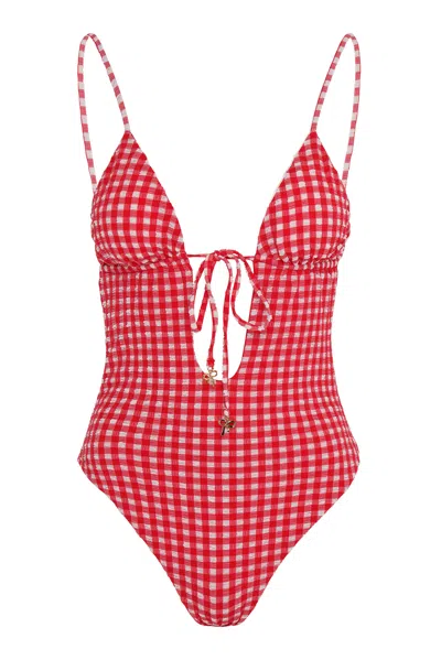Wild Lovers London Women's White / Red Papaya Swimsuit In White/red