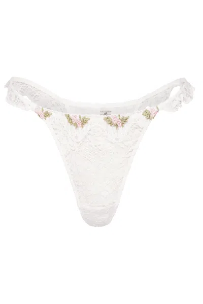 Wild Lovers London Women's White Sabine Thong