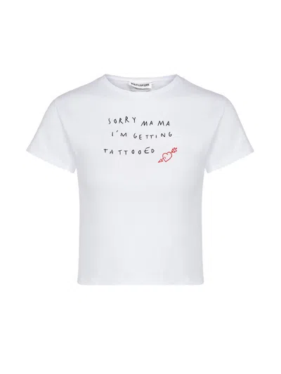 Wild Lovers London Women's White Sorry Mama Baby Tee