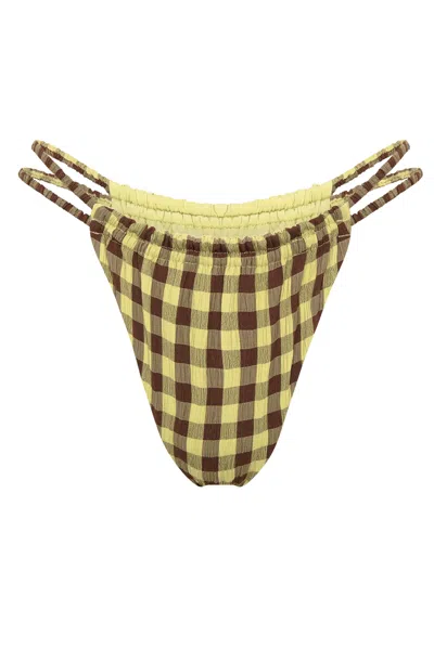 Wild Lovers London Women's Yellow Cabana Bikini Bottoms