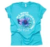Wild Lucille Women's Be Kind Graphic Tee Shirt In Blue In Blue