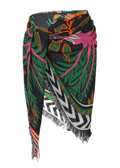 Wild Magic India Scarf Noir In Brown