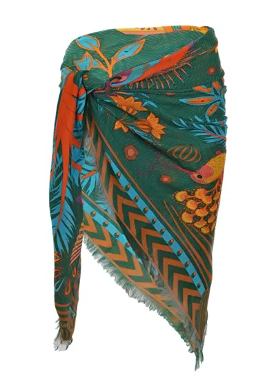 Wild Magic India Scarf Vert In Multi