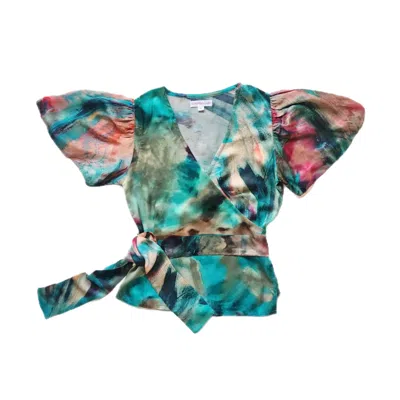 Wild Mary Gold Women's Green Lotus Wrap Top
