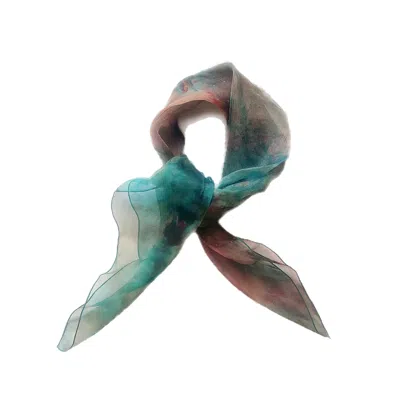 Wild Mary Gold Women's Green Organic Silk Lotus Scarf