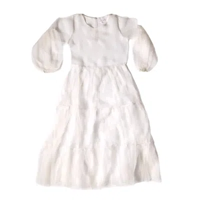 Wild Mary Gold Women's Sheer Maxi Overlay Dress - White