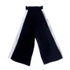 Wild Mary Gold Women's Wide Leg Pants Black- White In Black