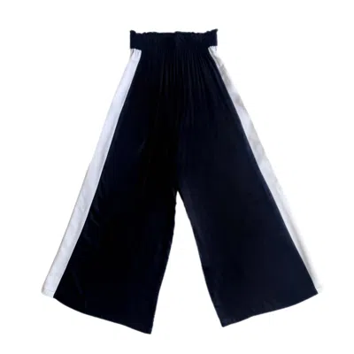 Wild Mary Gold Women's Wide Leg Pants Black- White