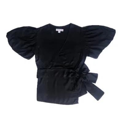 Wild Mary Gold Women's Wrap Top - Black