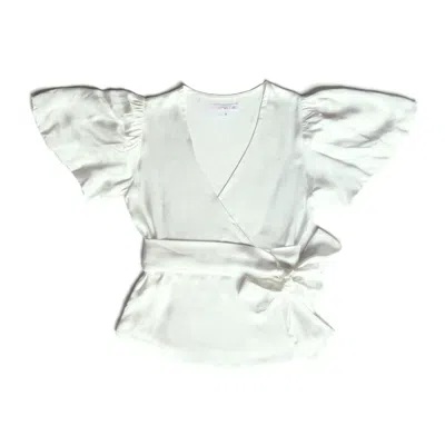 Wild Mary Gold Women's Wrap Top - White