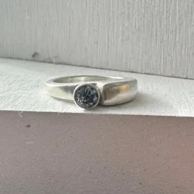 Wild Nora Aquamarine Ring | Silver In Metallic