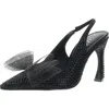 Wild Pair Alegro 2 Womens Bow Man Made Slingback Heels In Black