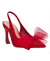 Wild Pair Alegro Bow Slingback Pumps, Created For Macy's In Red