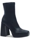 WILD PAIR BEAUTEE WOMENS SQUARE TOE BLOCK HEEL BOOTIES