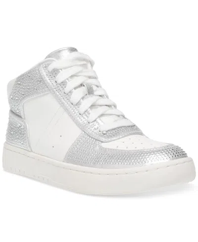 Wild Pair Camelott High-top Sneakers, Created For Macy's In Silver Bling,white