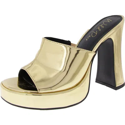 Wild Pair Clohve Womens Patent Peep-toe Mule Sandals In Multi