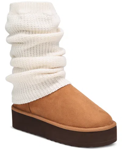 Wild Pair Coraamae Cold Weather Platform Booties, Macy's Exclusive In Brown
