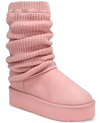 Wild Pair Coraamae Cold Weather Platform Booties, Macy's Exclusive In Pink