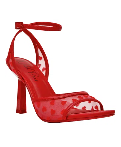 Wild Pair Erynn Dress Embroidered High Heel Sandals, Exclusively At Macy's In Red