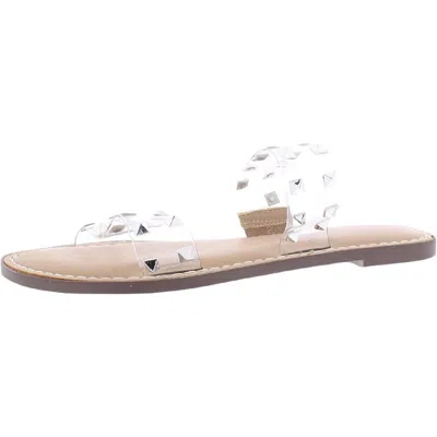 Wild Pair Ginnie Womens Embellished Rhinestone Flat Sandals In Multi