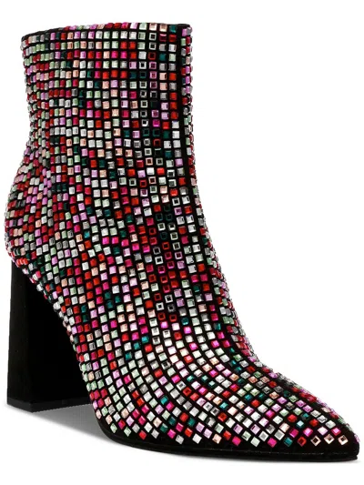 Wild Pair Ingridd Womens Block Heel Dressy Ankle Boots In Multi