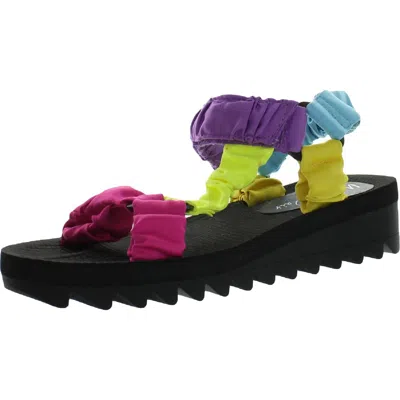 Wild Pair Kendie Womens Comfort Sole Ankle Strap Wedge Sandals In Multi