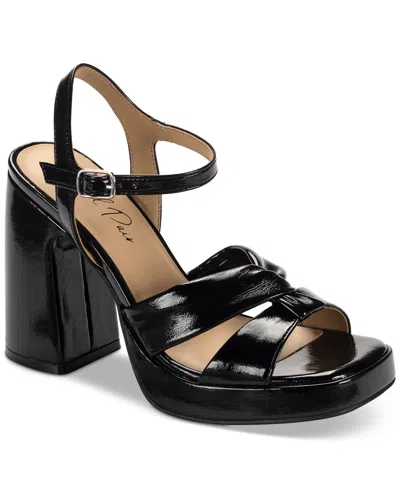 Wild Pair Laviniaa Platform Dress Sandals, Exclusively At Macy's In Black Smooth
