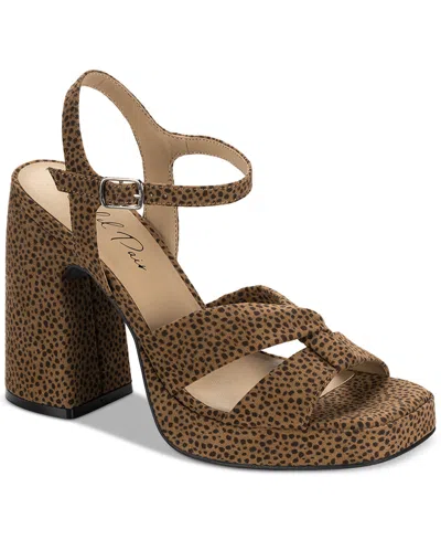 Wild Pair Laviniaa Platform Dress Sandals, Exclusively At Macy's In Microdot Leopard
