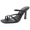 Wild Pair Lenore Womens Faux Leather Slip On Dress Sandals In Black
