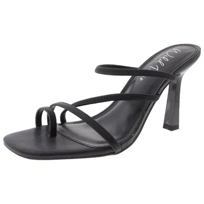 Wild Pair Lenore Womens Faux Leather Slip On Dress Sandals In Black