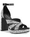 Wild Pair Lydiaa Embellished Platform Dress Sandals, Exclusively At Macy's In Black Bling
