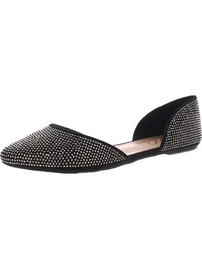 Wild Pair Mikaylaa F Womens Rhinestone Almond Toe D'orsay In Black