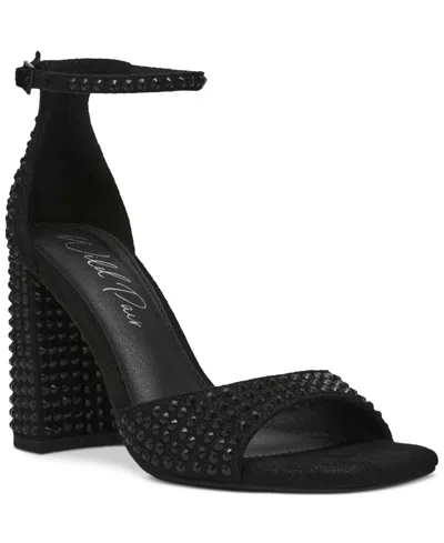 Wild Pair Natashaa Two-piece Dress Sandals, Created For Macy's In Black Bling