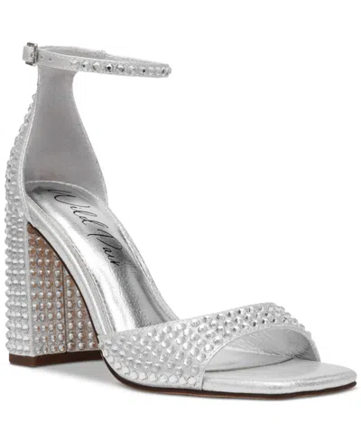 Wild Pair Natashaa Two-piece Dress Sandals, Created For Macy's In Silver Bling