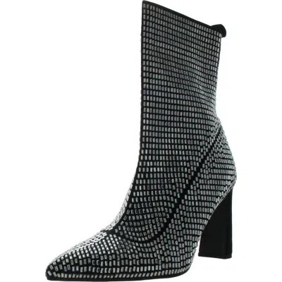 Wild Pair Neptunne Womens Embellished Faux Suede Ankle Boots In Multi