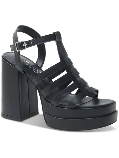 Wild Pair Orlah Womens Faux Leather Platform Sandals Block Heels In Multi