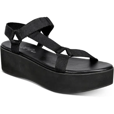 Wild Pair Sawwyer Womens Embellished Slide On Flatform Sandals In Black