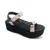 Wild Pair Sawwyerf Womens Breathable Slide On Heel Sandals In Multi