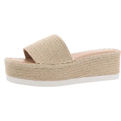Wild Pair Shermerf Womens Woven Manmade Platform Sandals In Beige