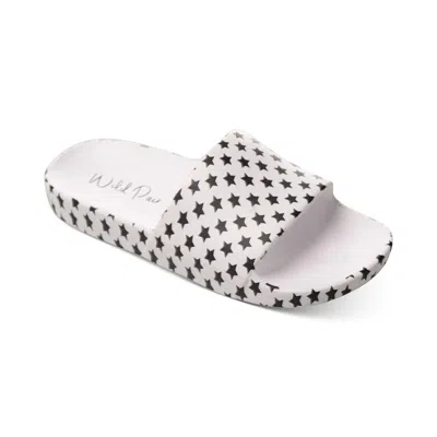 Wild Pair Slyde Womens Slide On Open Toe Pool Slides In Multi