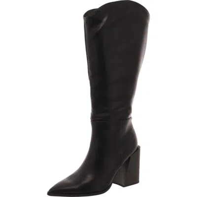 WILD PAIR TATI WOMENS BLOCK HEEL FAUX LEATHER KNEE-HIGH BOOTS