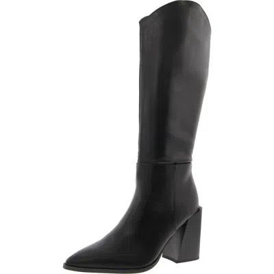 Wild Pair Tatip Womens Block Heel Manmade Mid-calf Boots In Black
