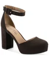 Wild Pair Women's Birdey Dress Round Toe Pumps, Macy's Exclusive In Brown