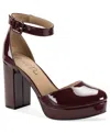 Wild Pair Women's Birdey Dress Round Toe Pumps, Macy's Exclusive In Burgundy