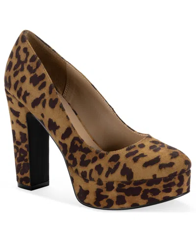 Wild Pair Women's Celeighn Block Heel Pumps, Macy's Exclusive In Brown