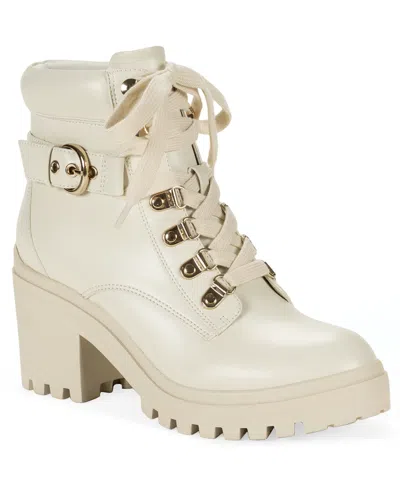 Wild Pair Women's Elodii Platform Block Heel Ankle Booties, Macy's Exclusive In Neutral