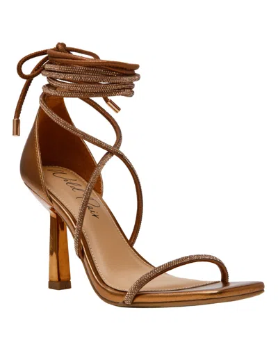 Wild Pair Women's Emiliaa Lace-up Evening Sandals, Macy's Exclusive In Gold